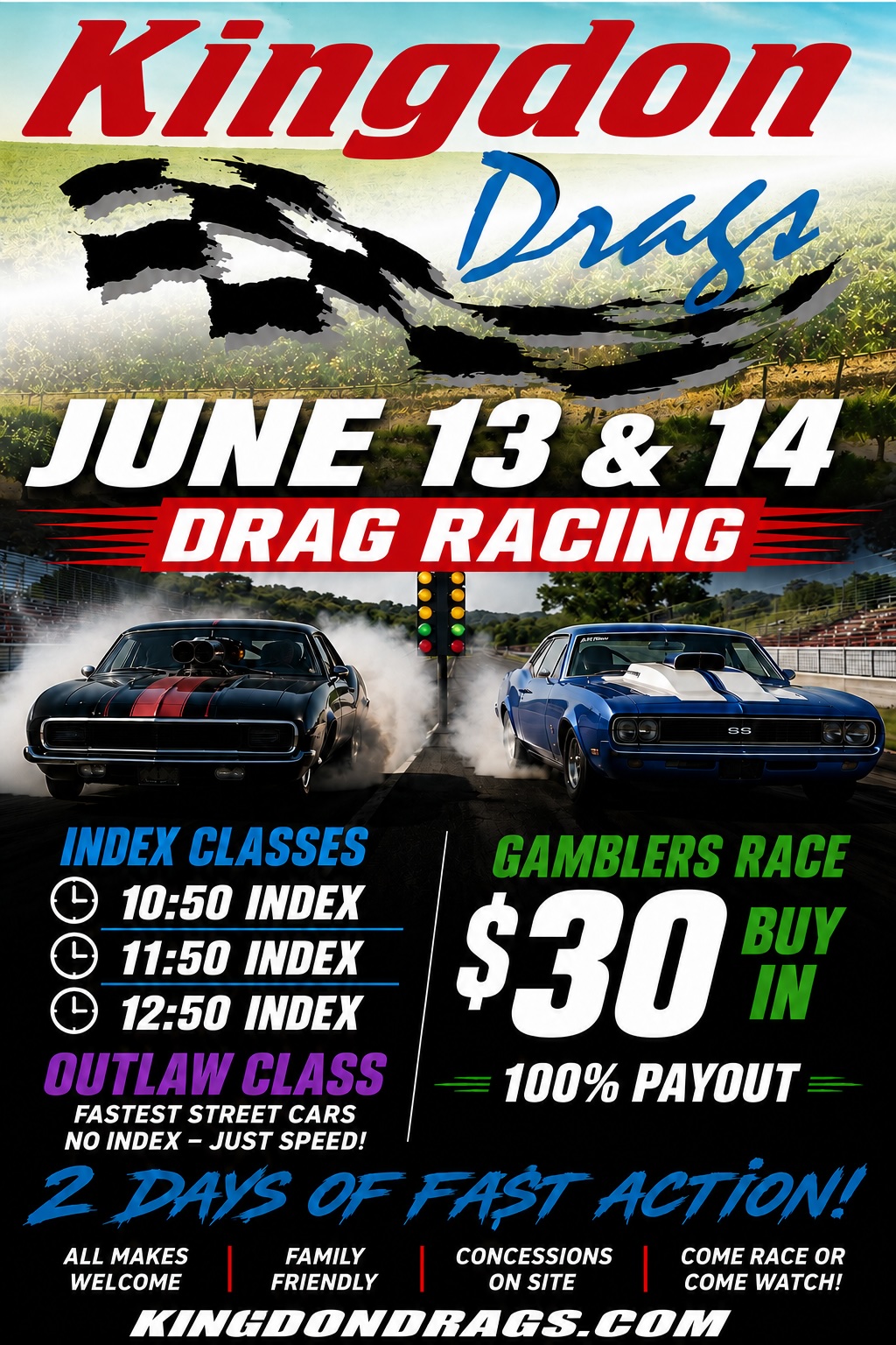 Drag racing poster